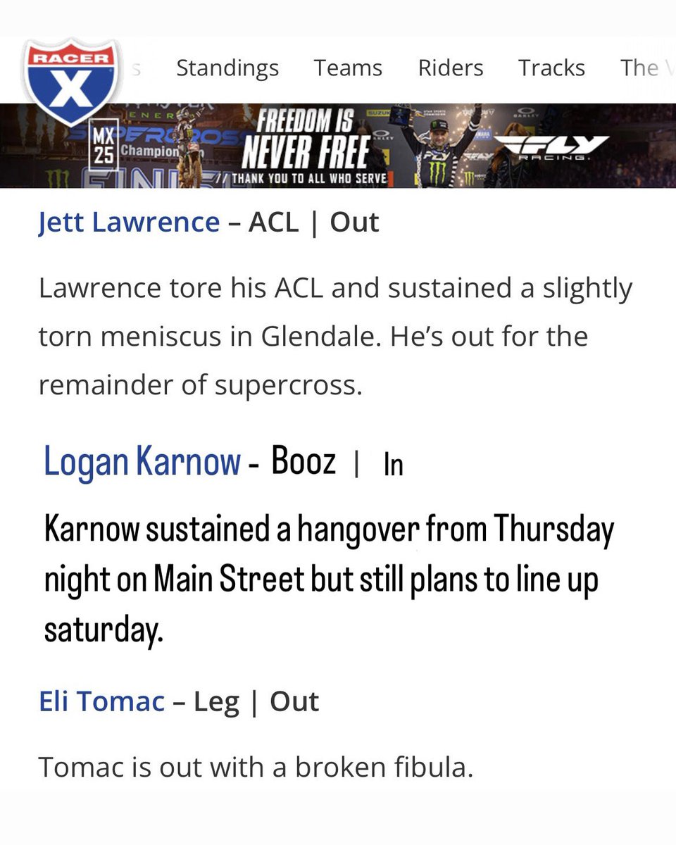 We are in for Daytona