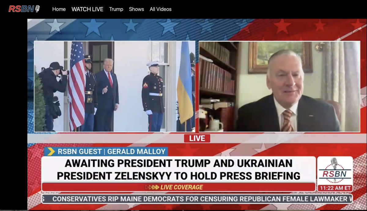 PEACE THROUGH STRENGTH...🇺🇸🇺🇦
I think it was a tremendous gesture that PRESIDENT TRUMP invited UKRAINIAN  PRESIDENT ZELENSKY to the Oval Office to try and find PEACE. Please watch LIVE... rsbnetwork.com
--
VERMONTER's I am advocating daily to secure the US/Vermont border
