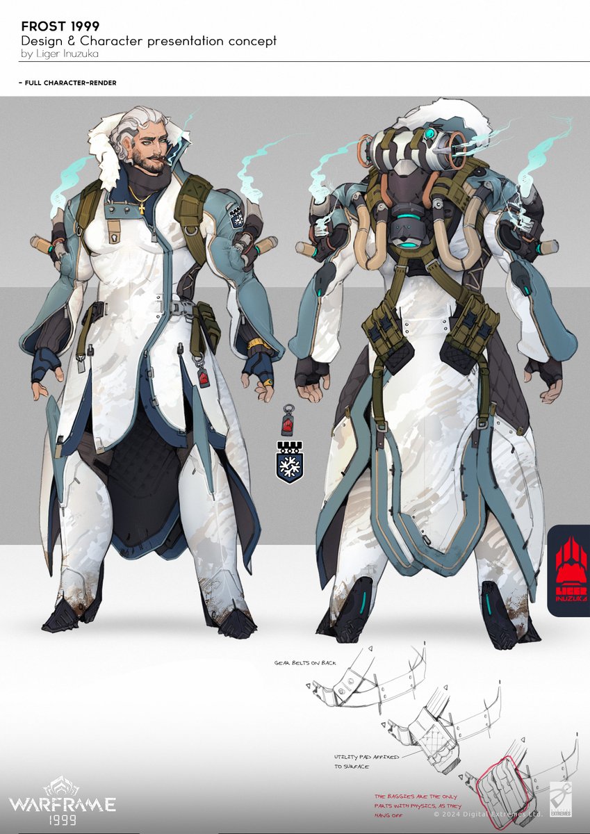 artstation.com/artwork/2B19za
This time, only Velimir is of our creation. You can find his concept art here and further assets on our portfolio! <a href="/PlayWarframe/">WARFRAME</a> #Warframe1999