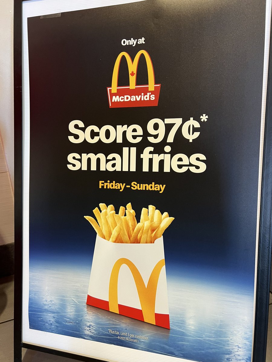 ElliottKnopp's tweet photo. It happened! 

McDonald’s has rebranded its Calgary Trail franchise to McDavid’s. https://t.co/LRyX1U8GnW