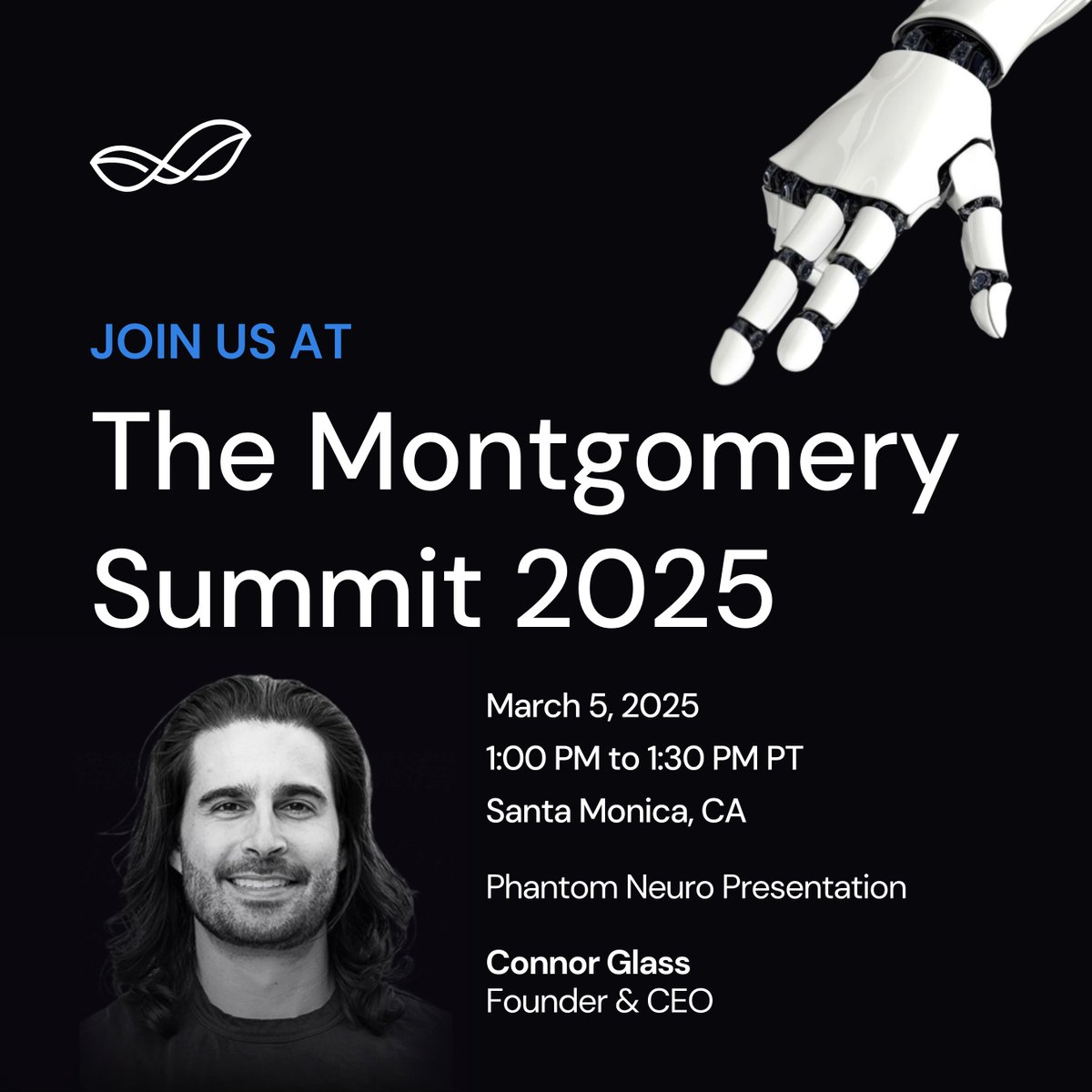 phantomneuro (@phantom_neuro) on Twitter photo đź—“ We're heading to #MontySummit next week! <a href="/Phantom_Neuro/">phantomneuro</a> CEO Connor Glass, will present on Phantom X, our #minimallyinvasive sensor system that enables lifelike control over #prosthetics. Join us and request an invitation here: montgomerysummit.com đź—“ We're heading to #MontySummit next week! <a href="/Phantom_Neuro/">phantomneuro</a> CEO Connor Glass, will present on Phantom X, our #minimallyinvasive sensor system that enables lifelike control over #prosthetics. Join us and request an invitation here: montgomerysummit.com