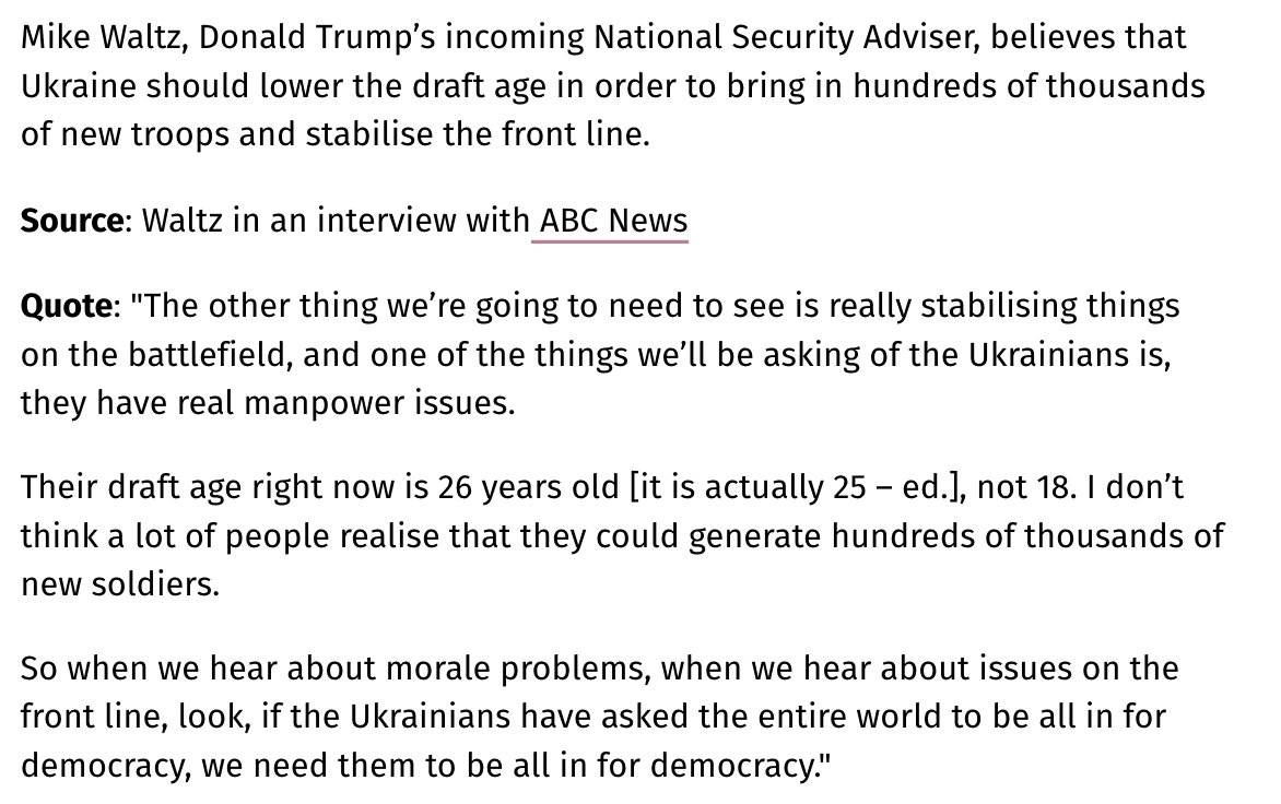 Shashank Joshi (@shashj) on Twitter photo What a disingenuous line this was from <a href="/JDVance/">JD Vance</a> today: "you guys are going around...forcing conscripts to the frontlines because you have manpower problems" meduza.io/en/feature/202…
1. Yes, that's how total wars work
2. This admin—like last one—ASKED Ukraine to expand conscription What a disingenuous line this was from <a href="/JDVance/">JD Vance</a> today: "you guys are going around...forcing conscripts to the frontlines because you have manpower problems" meduza.io/en/feature/202…
1. Yes, that's how total wars work
2. This admin—like last one—ASKED Ukraine to expand conscription