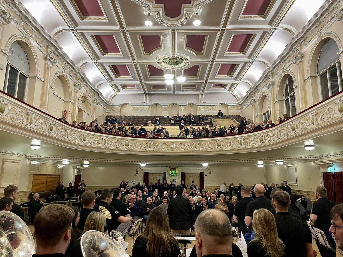 Black Dyke are the next band to take to the stage here at Ossett Town Hall to deliver a performance of ‘Diversions’ by Derek Bourgeois.
