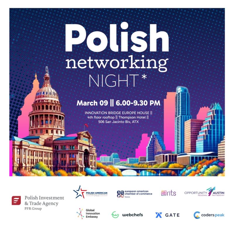 📣🇵🇱Join the Polish Investment &amp; Trade Agency for an exciting evening of innovation, culture (yes, there will be pierogi 🥟😉), and networking at the Polish Networking Night during SXSW in Austin on March 9th!

🗓️ RSVP: lnkd.in/ev7KxfsB