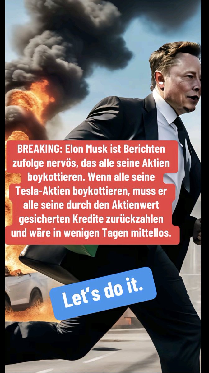 Wäre eine geniale Aktion. 😅👍
#fckmusk