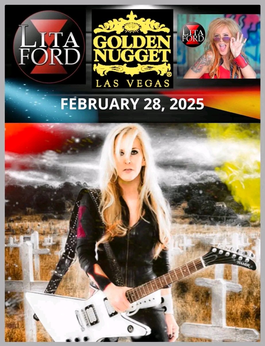 anderssonmarten's tweet photo. Tonight we are in Las Vegas at the Golden Nugget Casino. We hit the stage at 8 pm! 🤘 😎 💯

#LitaFord #BobbyRock #PatrickKennison #MartenAndersson #kissmedeadly #hungry #closemyeyesforever #backtothecave #cherrybomb #lasvegas #vegas #goldennuggetlv https://t.co/Hv5t7Yvf8u