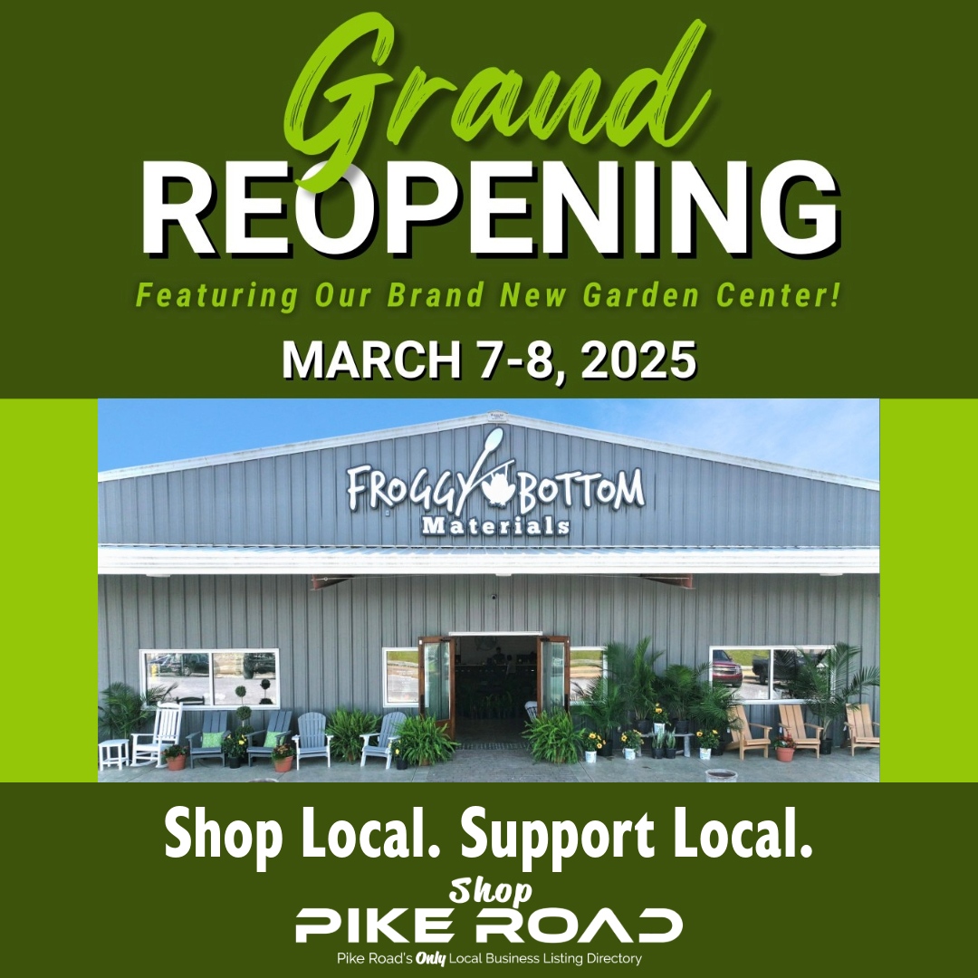shoppikeroad's tweet photo. Save the date for Froggy Bottom's Grand Reopening Celebration on March 7-8 - a perfect opportunity to check out the new Garden Center and enjoy a day of entertainment. Learn more at https://t.co/wcJgJkFhnY

#ShopPikeRoad https://t.co/LWzpel6jUg