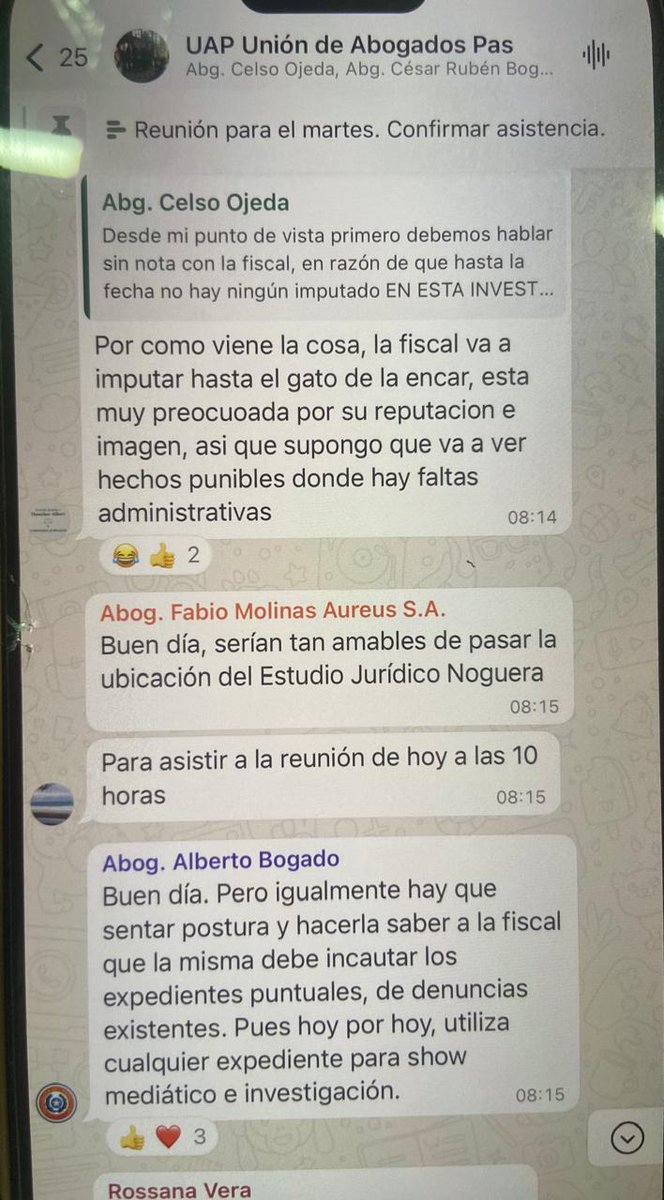 😱DESESPERADOS 

💬 “Vaquita” para cualquier “contingencia”

⚖️Abogados de empresas financieras arman bloque y barajan estrategias ante avance de las investigaciones a esquema mafioso y sus cómplices. 

Seguí el hilo 👇

#MafiaDeLosPagares #CensuraLetrada