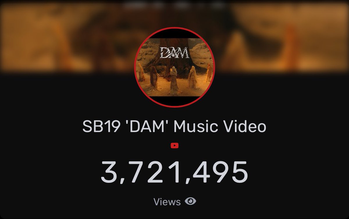 SB19's DAM Music Video is now the 2nd Most-viewed Filipino MV within 24hrs, accumulating 3.7M views in less than 23hrs. The MV is also at #2 in Trending for Music PH.

Keep streaming, A’TIN!

LANG HUMPAY SA PAGGUSTO
DAM TATLONG MILYON NA
<a href="/SB19Official/">SB19 Official</a> #SB19
#SB19DAM