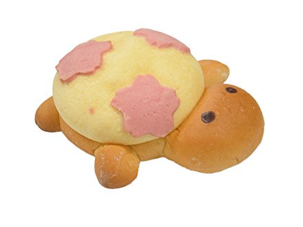 季節のカメロンパン（さくら）

本日からの春メニュー🌸
いちご味のさくらを甲羅に背負ってます🐢
enosui.com/shop_oceancafe…