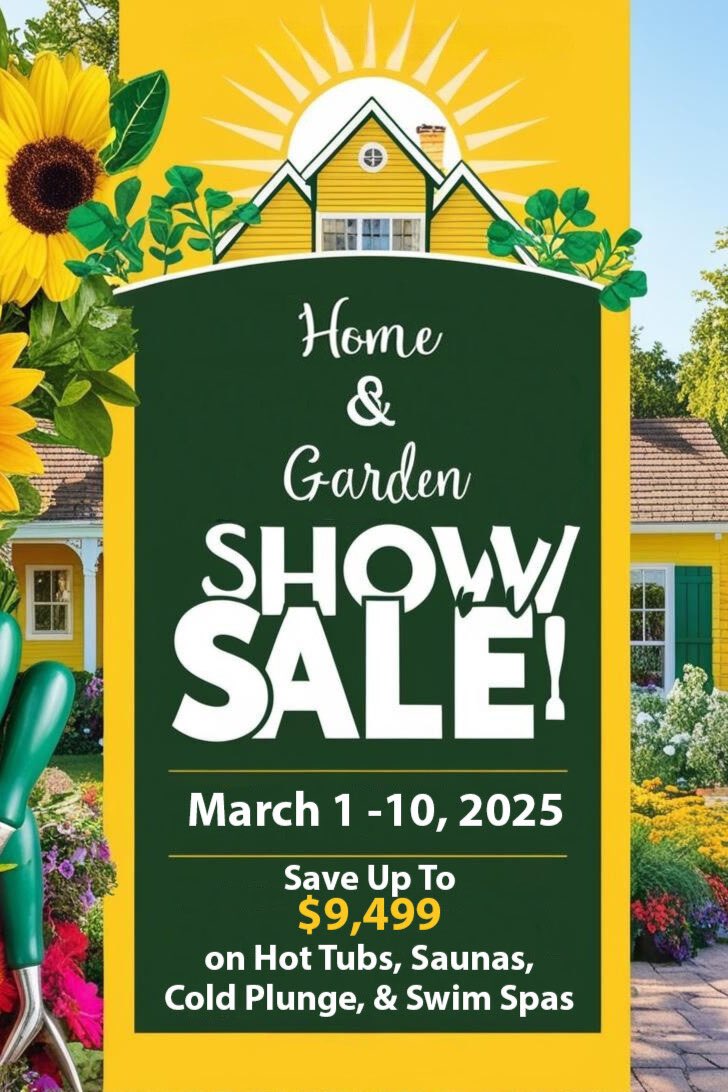 For 10 days ONLY take advantage of INSANE savings! Save on hot tubs, saunas, cold plunge, and swim spas. See us at the MD Home &amp; Garden Show or in our showroom right down the road.