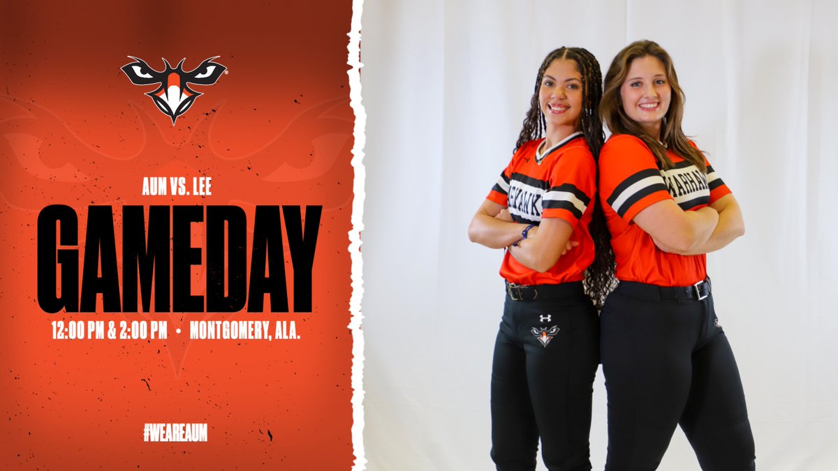 Saturday DH coming up!

🆚 Lee
⏰ 12 PM 
📺 flosports.link/4ai13Ea
📊 sidearmstats.com/aum/softball/

#WeAreAUM