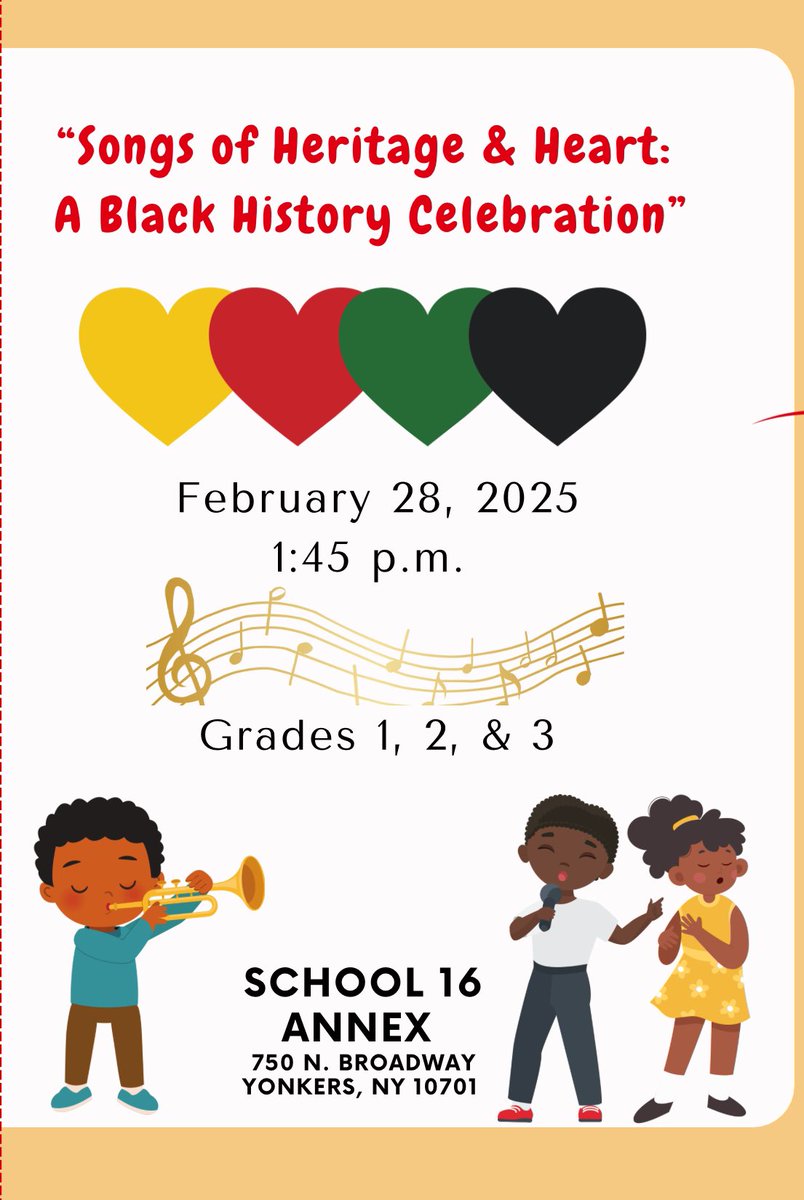 Dr. Vanessa A. Vásquez (@drvvasquez) on Twitter photo Black History Month concluded with a concert celebrating the rich history, culture, & contributions of African Americans. <a href="/school16yonkers/">School 16 YPS</a> community values the importance of educating our children about the diverse histories that shape society. <a href="/YonkersSchools/">Yonkers Public Schools</a> <a href="/AnibalSolerJr/">Aníbal Soler, Jr.</a> Black History Month concluded with a concert celebrating the rich history, culture, & contributions of African Americans. <a href="/school16yonkers/">School 16 YPS</a> community values the importance of educating our children about the diverse histories that shape society. <a href="/YonkersSchools/">Yonkers Public Schools</a> <a href="/AnibalSolerJr/">Aníbal Soler, Jr.</a>