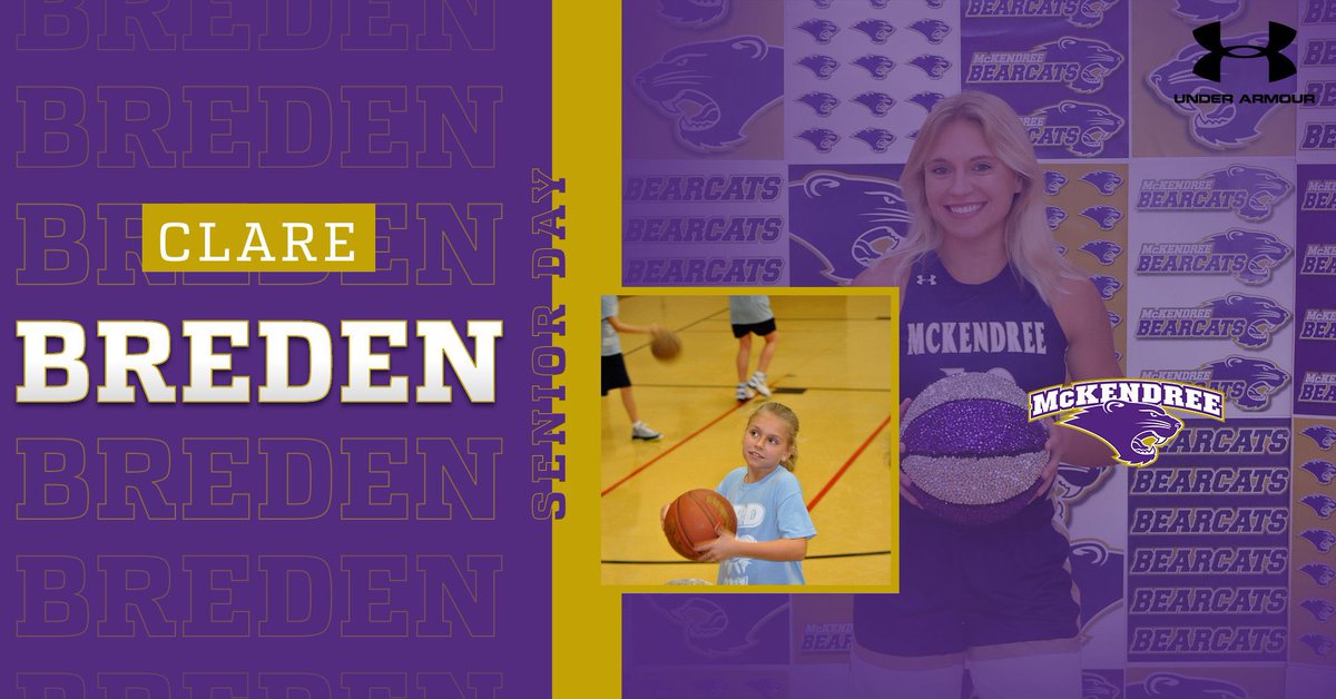 Our final senior, Clare Breden! Clare has been with us for 4.5 years and holds numerous records for the D2 era of Mckendree WBB. Thank you for your hard work and toughness over the years Clare!