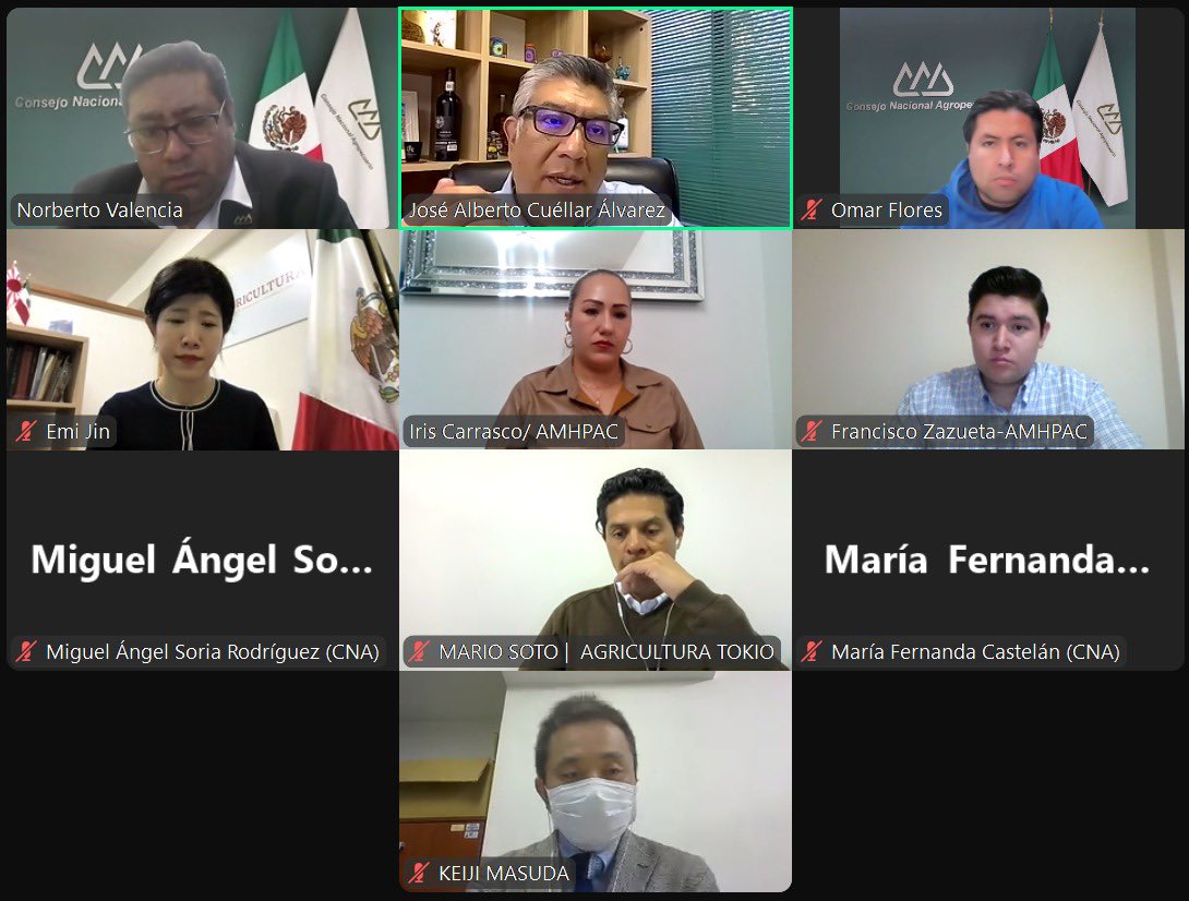 A pocos días de #FOODEX2025, el #CNA, #Agricultura_Japón y #AMHPAC ajustaron la agenda conjunta y evaluaron nuevas estrategias de diversificación de mdos y participación internacional para 2027. ¡Seguimos impulsando el agro mexicano! 🌍🚜