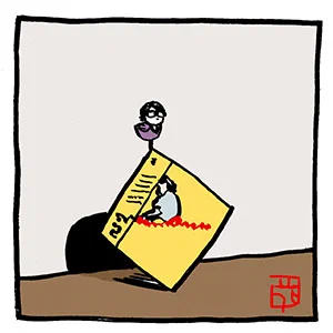 サザンのアルバムと奇跡的なバランスを取る小鳥。

#小鳥のピヨユキちゃん #岡村靖幸
#ファンアート 