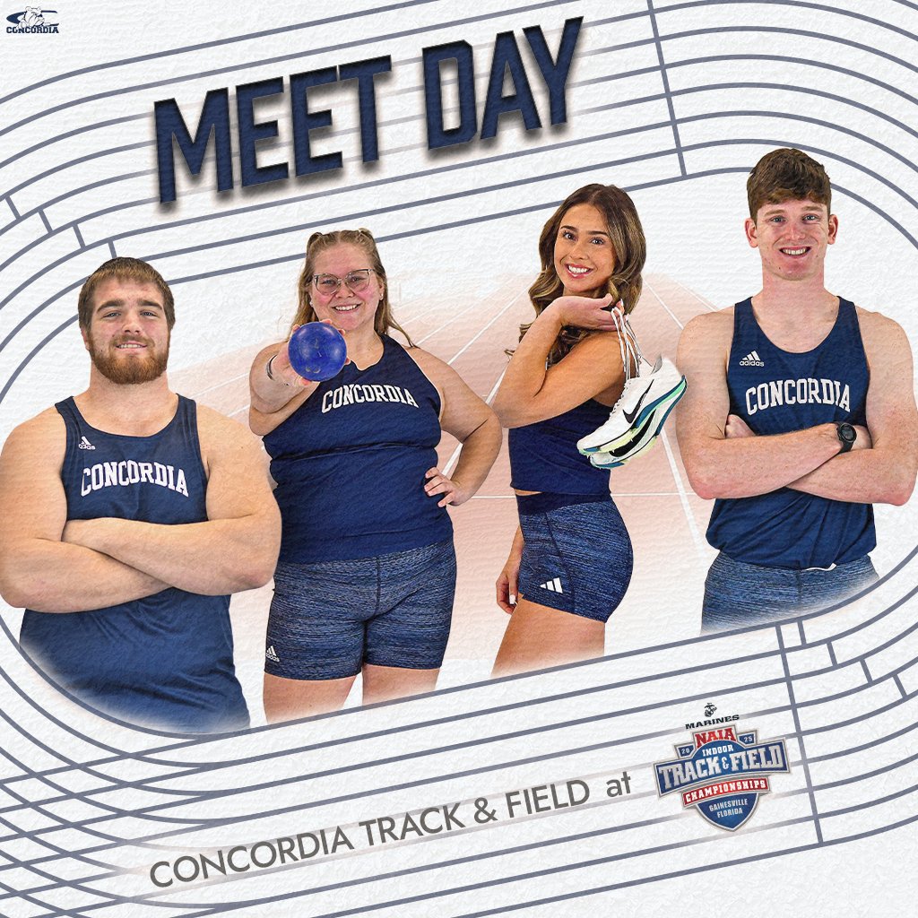 Concordia Bulldogs (@cunebulldogs) on Twitter photo 🎽 MEET DAY!! 🎽
<a href="/cunetfxc/">CUNE Track & Field/XC</a> @ NAIA T&F National Championships
🕐 10:30 AM
📍 Alachua County Sports & Events Center (Gainesville, FL)
📺 naianetwork.com
📊 live.halfmiletiming.com/meets/722/even… 🎽 MEET DAY!! 🎽
<a href="/cunetfxc/">CUNE Track & Field/XC</a> @ NAIA T&F National Championships
🕐 10:30 AM
📍 Alachua County Sports & Events Center (Gainesville, FL)
📺 naianetwork.com
📊 live.halfmiletiming.com/meets/722/even…