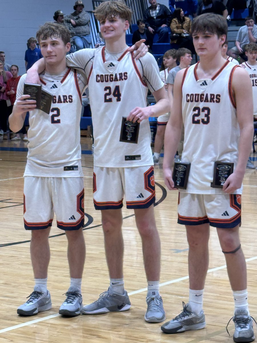Congratulations to these  Cougars on their all district honors:

All seasonal team: Jack Logsdon and Brody Armstrong

All tournament team: Jack Logsdon, Brody Armstrong and Spencer Langon!