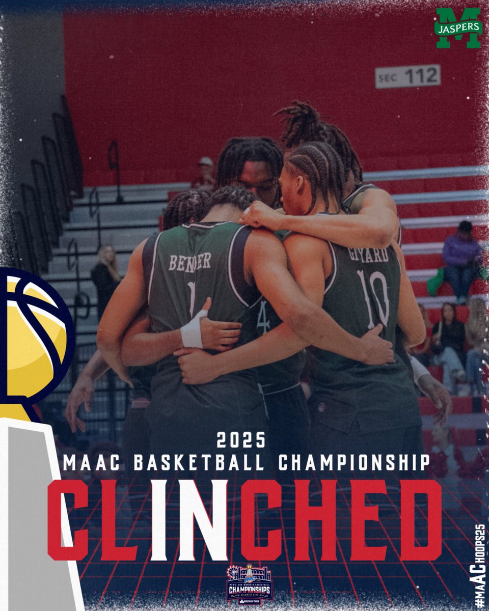 MetroConfHoops's tweet photo. 🎟️ 👊

Two more spots have been clinched in the Men's Basketball Championship field!

IN - @JaspersMBB @SHU_MensHoops 

#MAACHoops x #maAChoops25 https://t.co/bIoCCVZ4cj