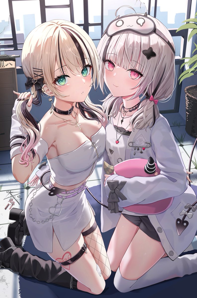 お揃いヘアアレンジのあセナ
#963art #空澄絵