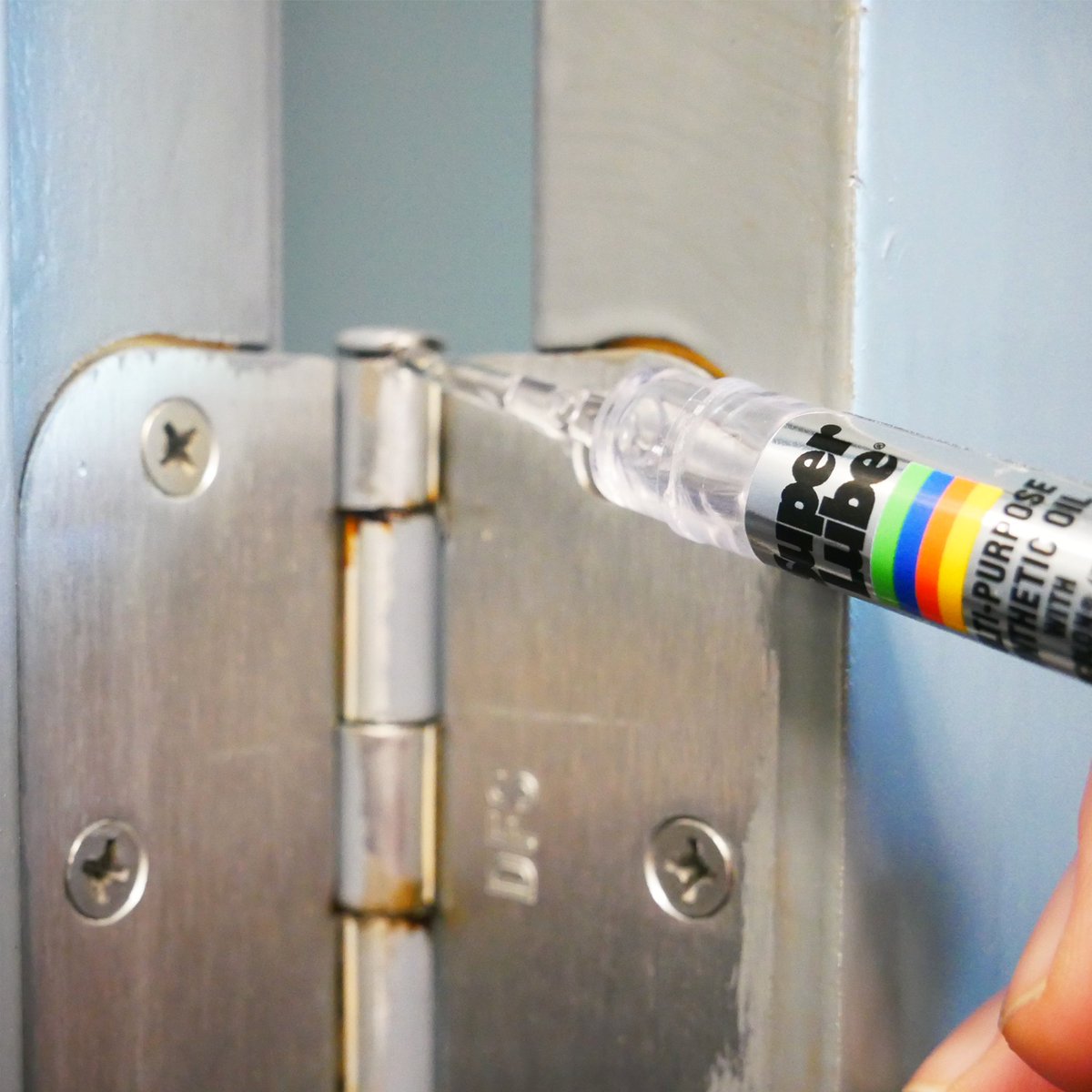 Super Lube Multi-Use Synthetic Oil with Syncolon® will keep your door hinges opening smoothly! Learn more at super-lube.com/multi-use-synt….

#SuperLube #Hinge #DoorHinge #Oil #Lubricant #Lube #Synthetic #PTFE #Home #Door #DIY