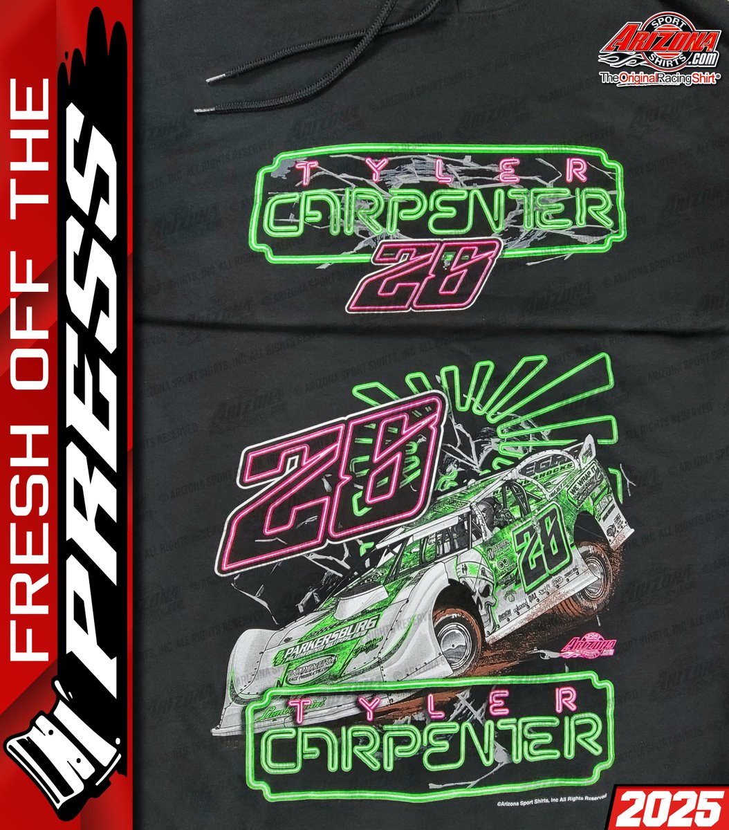 Just like a neon sign, this Tyler Carpenter design looks brighter in person!

Snag one in a shirt, hoodie or crewneck on his website: kamikazeklothes.com/search?type=pr…

#TheOriginalRacingShirt