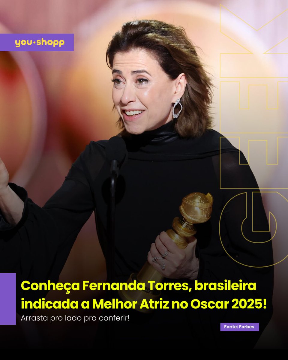 YoushoppMidia's tweet photo. Semana que vem temos Oscar e… você ainda não conhece a Fernanda Torres??! 

Pera lá, vem com a gente e conheça um pouquinho sobre a nossa representante lá no Oscar esse ano! 😎⤵️ https://t.co/Ww5wecxqF6