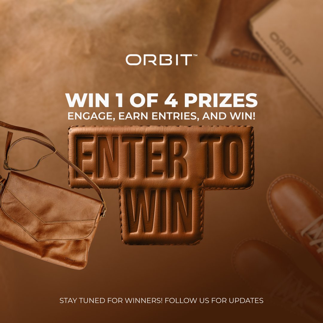 OrbitRings's tweet image. 🌍 Step into adventure with Orbit®!

4 Prizes - 4 Lucky Winners 🎁✨

🥾 Vellies
👟 Sneakers
👜 Cross-body Handbag
💳 Leather Wallet

Visit our website for more info!

#StepIntoAdventure #GiveawayAlert #AdventureStyle #CraftedForMoments #OrbitGear #EverydayAdventure