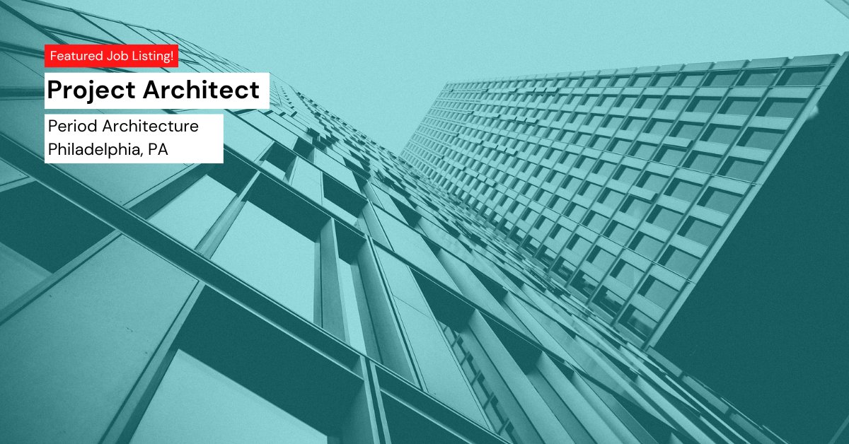 Featured Job Listing: Period Architecture  is hiring for a Project Architect in Philadelphia, Pennsyvannia.  Check out the full listing at 
jobs.archpaper.com/job/project-ar…