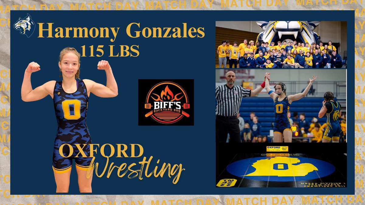 Oxford Wrestling (@oxfrdwrstlng) on Twitter photo 115 Girls Consolation Blood Round
Harmony Gonzales v
Corrigan @ Powers
Corrigan wins by Decision and
Harmony’s Season is over.
Great year for the Freshman and looking forward to her VERY #BrightFuture !!
❤️💙💛💪❤️
MHSAA STATE
<a href="/athletic_oxford/">Oxford Athletics</a>
<a href="/oxford_hs/">Oxford High School</a>
<a href="/oxfordinsider/">Oxford Insider</a> 115 Girls Consolation Blood Round
Harmony Gonzales v
Corrigan @ Powers
Corrigan wins by Decision and
Harmony’s Season is over.
Great year for the Freshman and looking forward to her VERY #BrightFuture !!
❤️💙💛💪❤️
MHSAA STATE
<a href="/athletic_oxford/">Oxford Athletics</a>
<a href="/oxford_hs/">Oxford High School</a>
<a href="/oxfordinsider/">Oxford Insider</a>