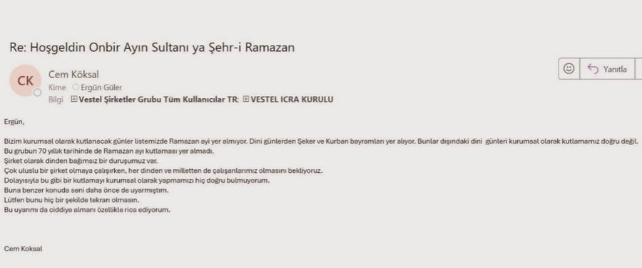zekibahce's tweet photo. Bir taraftan:
Müslümanlar için hurma paketleyen İngiltere Kralı Charles 

Diğer taraftan:
"Bu grubun 70 yıllık tarihinde Ramazan ayı kutlaması yok"  diyen Zorlu Holding CEO’su Cem Köksal

#VestelBoykot #CemKoksalİstifa