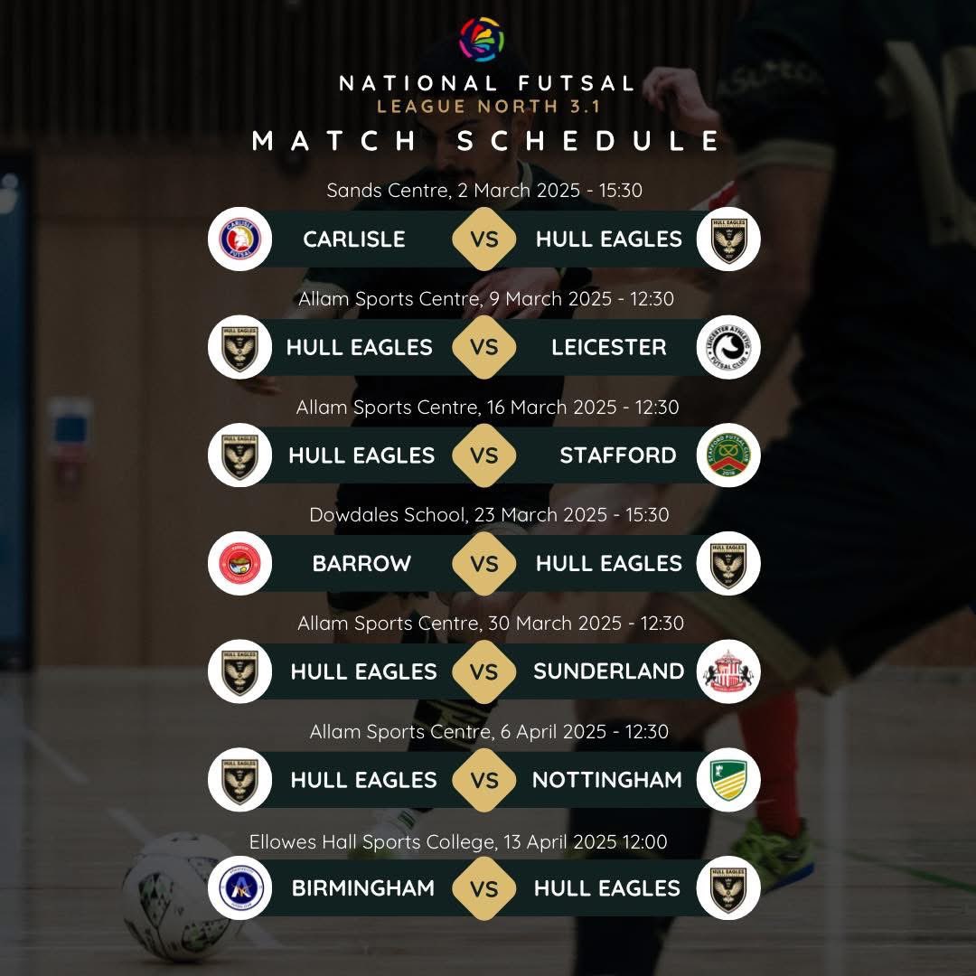 Seven matches. Seven battles. One goal. 💛🖤

Over the next few weeks, our team will give everything on the court, fighting for promotion. But we can’t do it alone—we need YOU! Every cheer, every chant, every bit of support makes the difference. 🦅⚽
