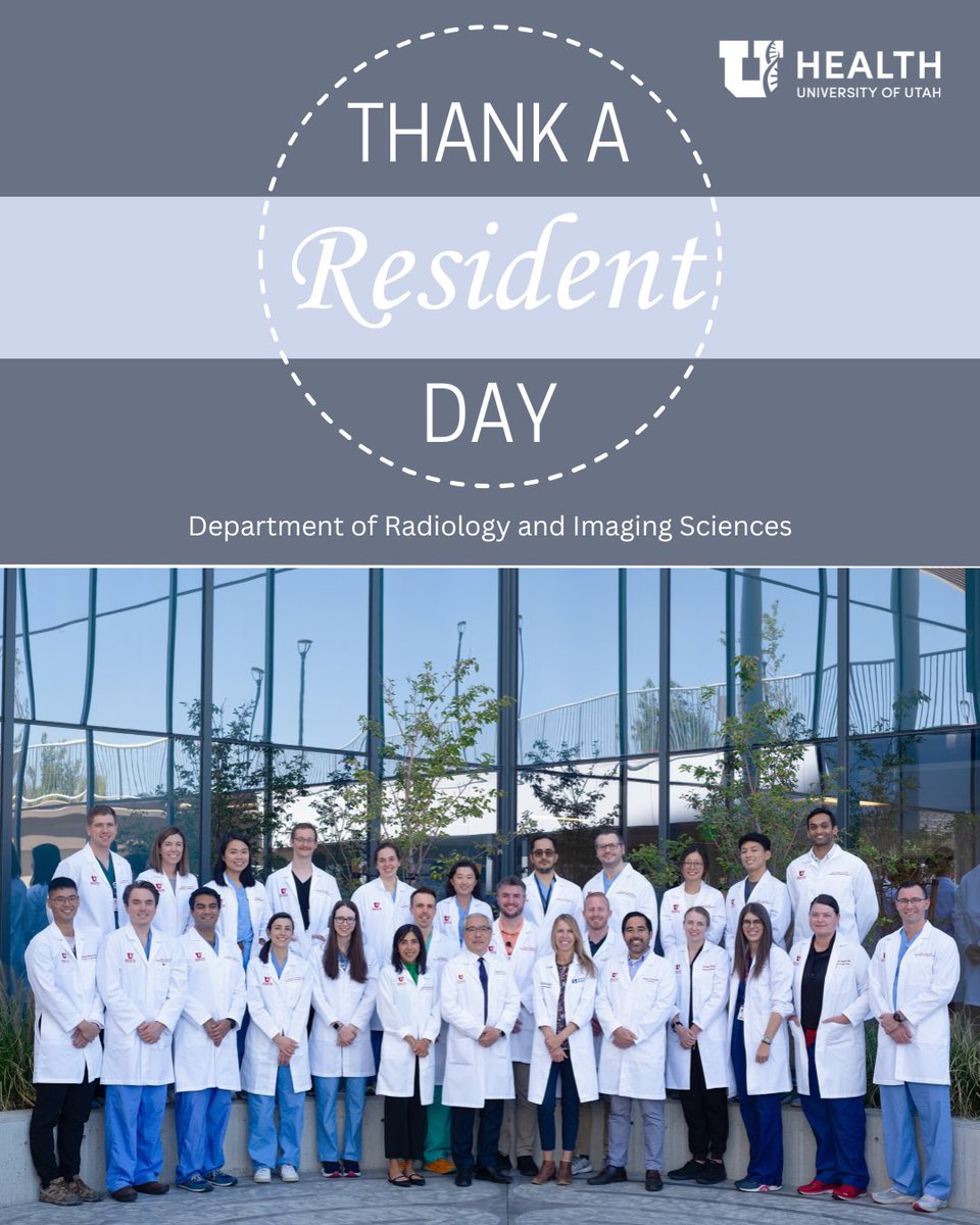 UofURadiology (@uofuradiology) on Twitter photo In celebration of Thank a Resident Day, we want to recognize our incredible residents for their hard work, dedication, and commitment. Your contributions make a difference every day, and we truly appreciate all that you do! Thank you! <a href="/UofUHealth/">University of Utah Health</a> #ThankAResidentDay In celebration of Thank a Resident Day, we want to recognize our incredible residents for their hard work, dedication, and commitment. Your contributions make a difference every day, and we truly appreciate all that you do! Thank you! <a href="/UofUHealth/">University of Utah Health</a> #ThankAResidentDay