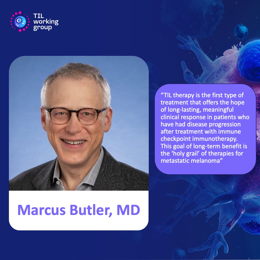 TIL_Working's tweet photo. This month, we’re celebrating Dr. Marcus Butler in our TIL Working Group spotlight!

His insights on #TILcelltherapy help us push boundaries and create impact for people living with cancer. Learn more about our work here: https://t.co/tkc4GBBfjU

#immunotherapy #melanoma https://t.co/TqEgBZCK9m