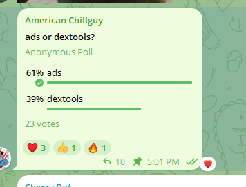 bought more ads for my american chill guys community voted