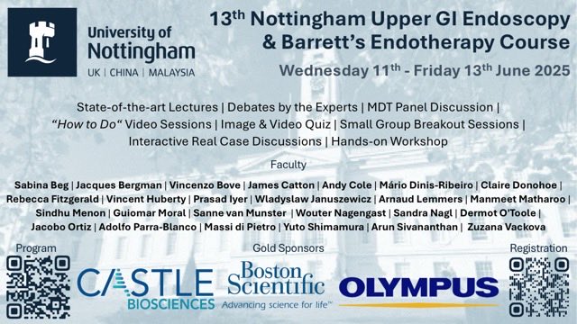 Mohsen Subhani (@mohsensubhani) on Twitter photo A course not to miss !!!
Covering
Upper GI Endo including Barrett's endotherapy
Endo Principles
Optical Diagnosis of Early UGI Neoplasia
Hot Topics & Future of UGE
Register: tinyurl.com/bdcnp9sk
<a href="/BASLedu/">BASL education feed</a> <a href="/BSGTrainees/">BSG Trainees</a> <a href="/my_ueg/">my_UEG</a> <a href="/FrontGastro_BMJ/">Frontline Gastro</a> <a href="/sheiybani/">Gio McGinty</a> <a href="/helpatologist/">Nadeem Tehami</a> A course not to miss !!!
Covering
Upper GI Endo including Barrett's endotherapy
Endo Principles
Optical Diagnosis of Early UGI Neoplasia
Hot Topics & Future of UGE
Register: tinyurl.com/bdcnp9sk
<a href="/BASLedu/">BASL education feed</a> <a href="/BSGTrainees/">BSG Trainees</a> <a href="/my_ueg/">my_UEG</a> <a href="/FrontGastro_BMJ/">Frontline Gastro</a> <a href="/sheiybani/">Gio McGinty</a> <a href="/helpatologist/">Nadeem Tehami</a>