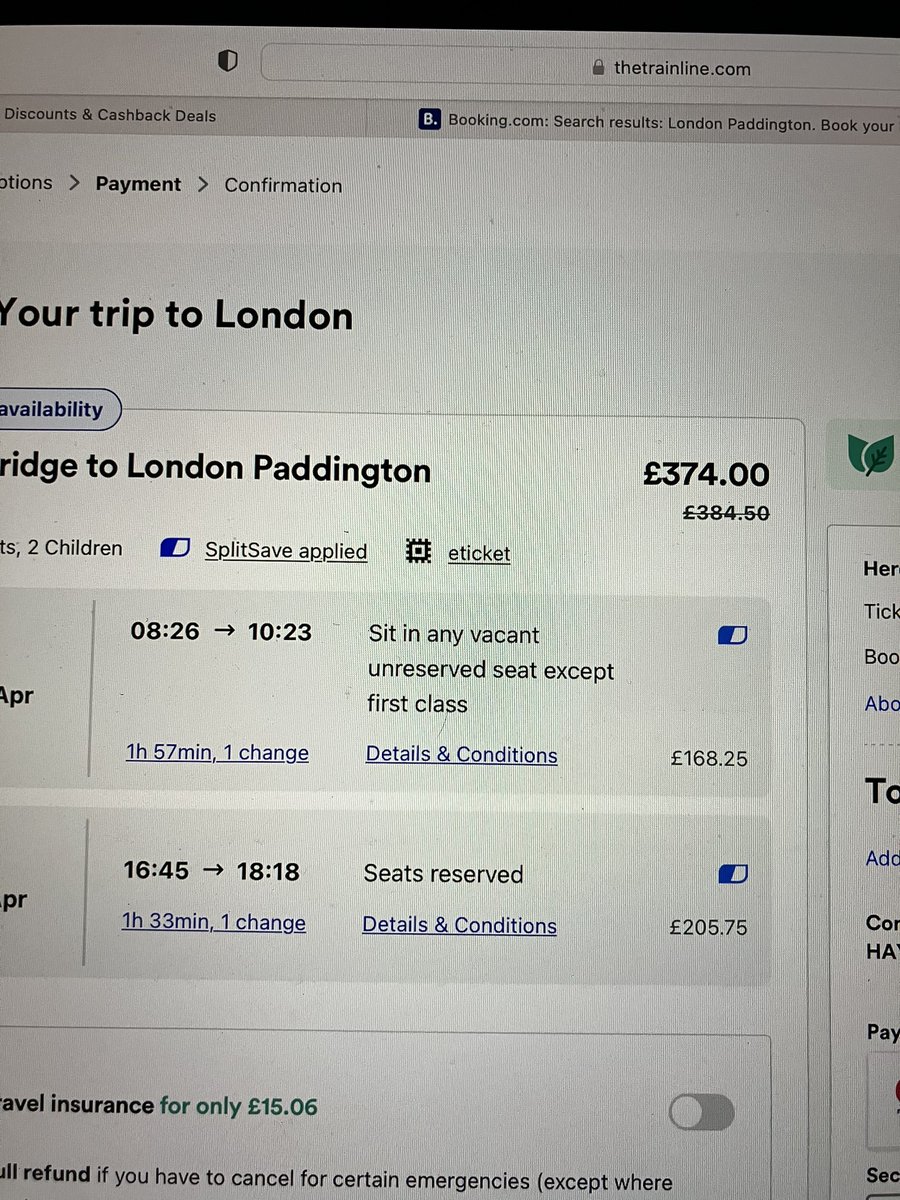 laceyjane83's tweet photo. @thetrainline I’ve tried to book these tickets several times, but instead of being charged the lower amount it automatically jumps to the higher amount and I’ve no idea why. Tried on the app and I get a completely different price yet again! Help! https://t.co/sAsZNk5gr5