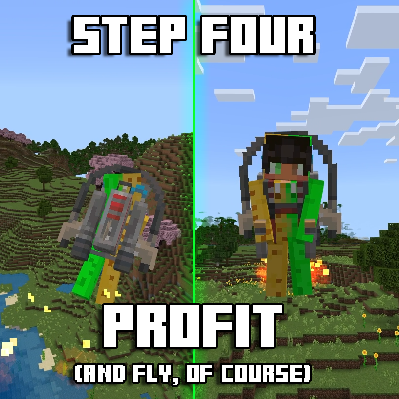 HOW TO (LEGALLY) OBTAIN A JETPACK IN MINECRAFT <a href="/Minecraft/">Minecraft</a> totally absolutely 100% confirmed this is real and true
#minecraftpartner