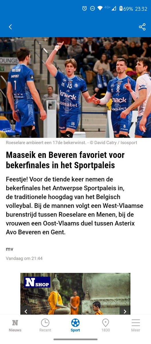 LiesbethMoens's tweet photo. Vreemde titel aangezien Maaseik niet eens in de finale staat... @Nieuwsblad_be @nieuwsbladsport @TopVolleyBel https://t.co/hBxGtHMVFC