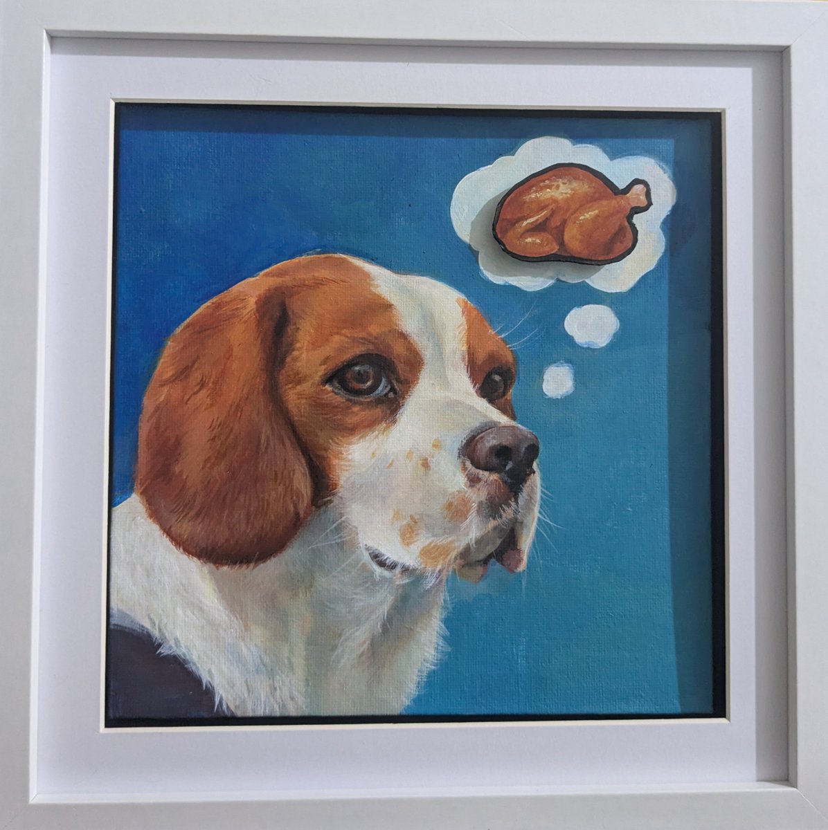 turntailart's tweet image. I painted my coworker&apos;s dog for her birthday (she liked it)