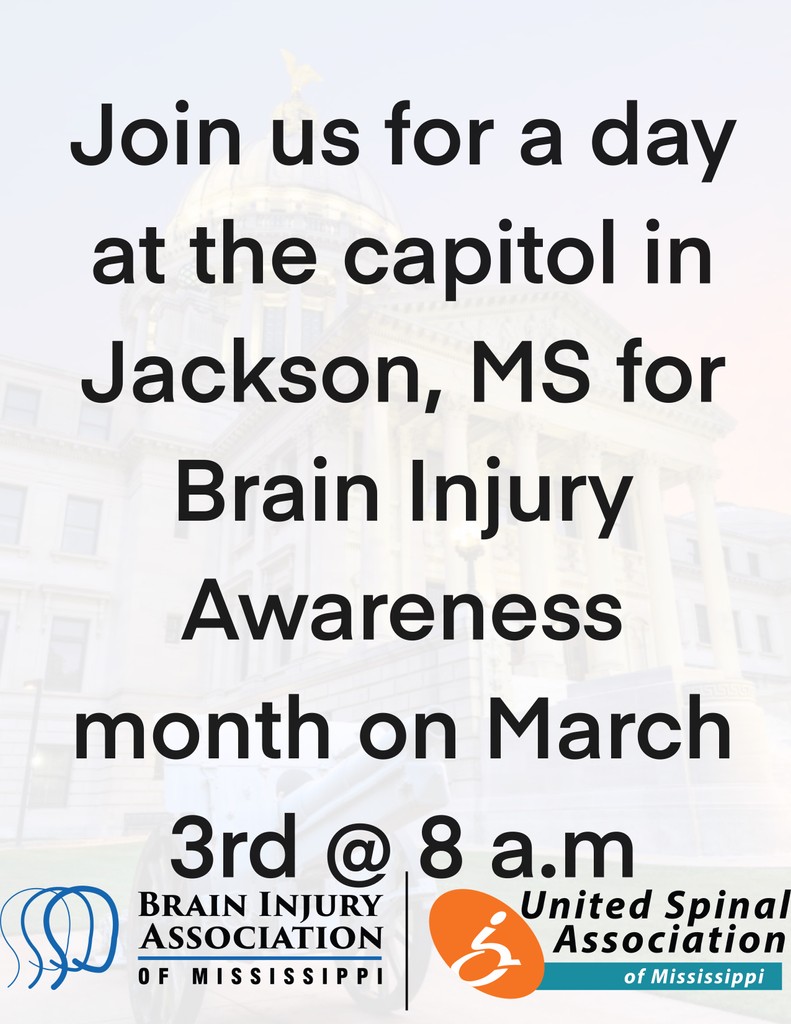 Join us for Advocacy Day at the Capitol for Brain Injury Awareness month- 8 a.m. to 12p.m.
Hope to see you there. Wear blue or green.💚💙