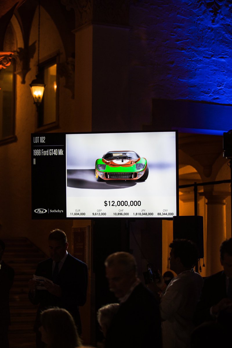 andythompson610's tweet photo. Was an honor to attend last night’s #ModaMiami sale in person!
The 1966 Holman-Moody liveried Ford GT40 for sale with the Indianapolis Motor Speedway Museum blew its $8-11 million estimate out of the water, hammering for $13.205 million with fees ($12 million before fees).
📸me https://t.co/sdpdbQyuA6