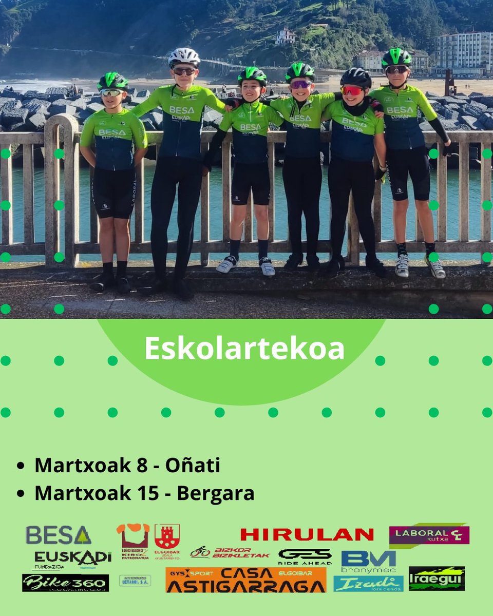 Denboraldiko lehenengo lasterketak martxan dira 🚲🚲

#junior #cadete #eskolartekoa #bizikleta #gipuzkoa