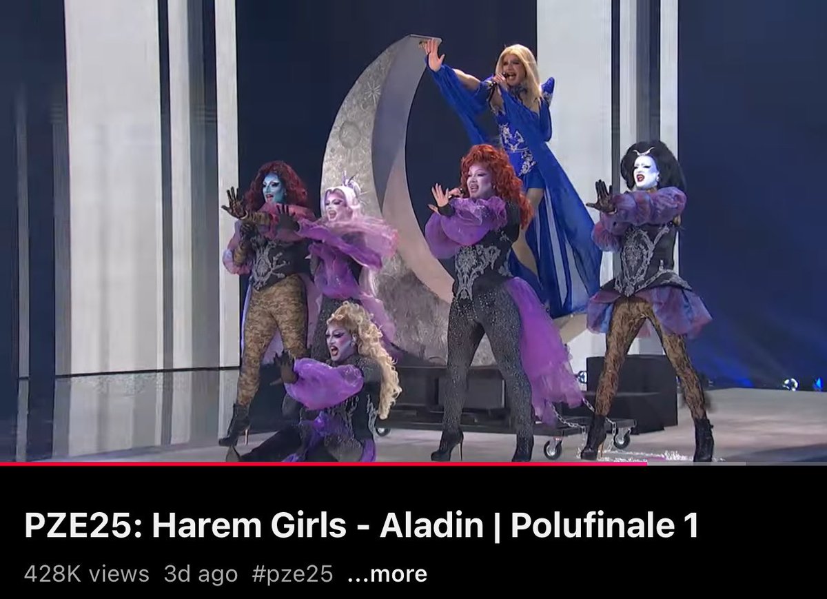 MaxxyRainbow's tweet photo. No shade but based on views I’m having a hard time believing Bojana and David beat Harem Girls in the televote 🙄 #PZE #PZE25 https://t.co/Y7uIL4glYr