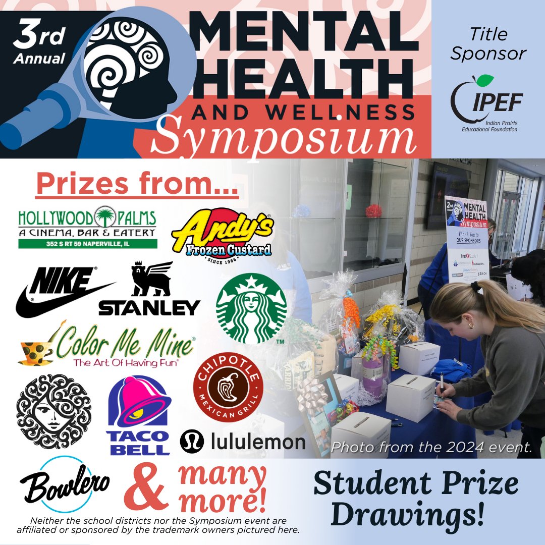 STUDENTS! Join us for the Mental Health and Wellness Symposium and receive FREE tickets to enter into Prize Drawings! Prize baskets are filled with gift cards and goodies from your favorite local businesses and popular brands.