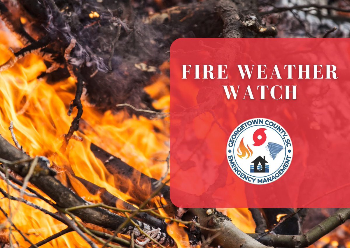 A Fire Weather Watch has been issued for tomorrow. Dangerous fire weather conditions will be present due to very low humidity and gusty winds. A burn ban remains in effect for unincorporated areas until further notice. Opening burning is prohibited until the ban is lifted.