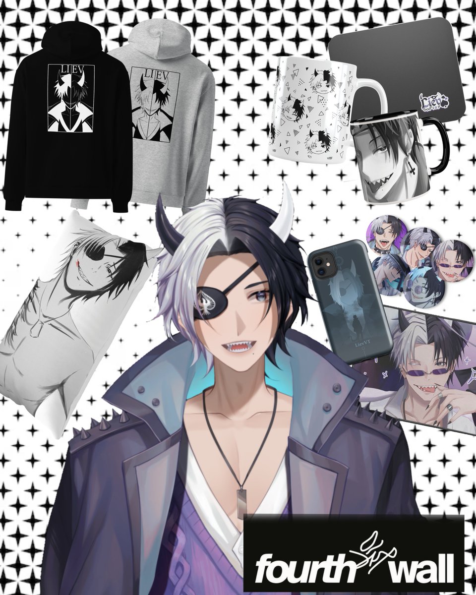 LievVT's tweet image. ♠️ MERCH OUT🔲

Your fav demon finally has his very own merch ✨

I've been wanting to have merch for a long time but I never had the opportunity to work with any sites, so I decided to say fuck it and made my own merch with #fourthwall !

10% discount on the first 10 purchases