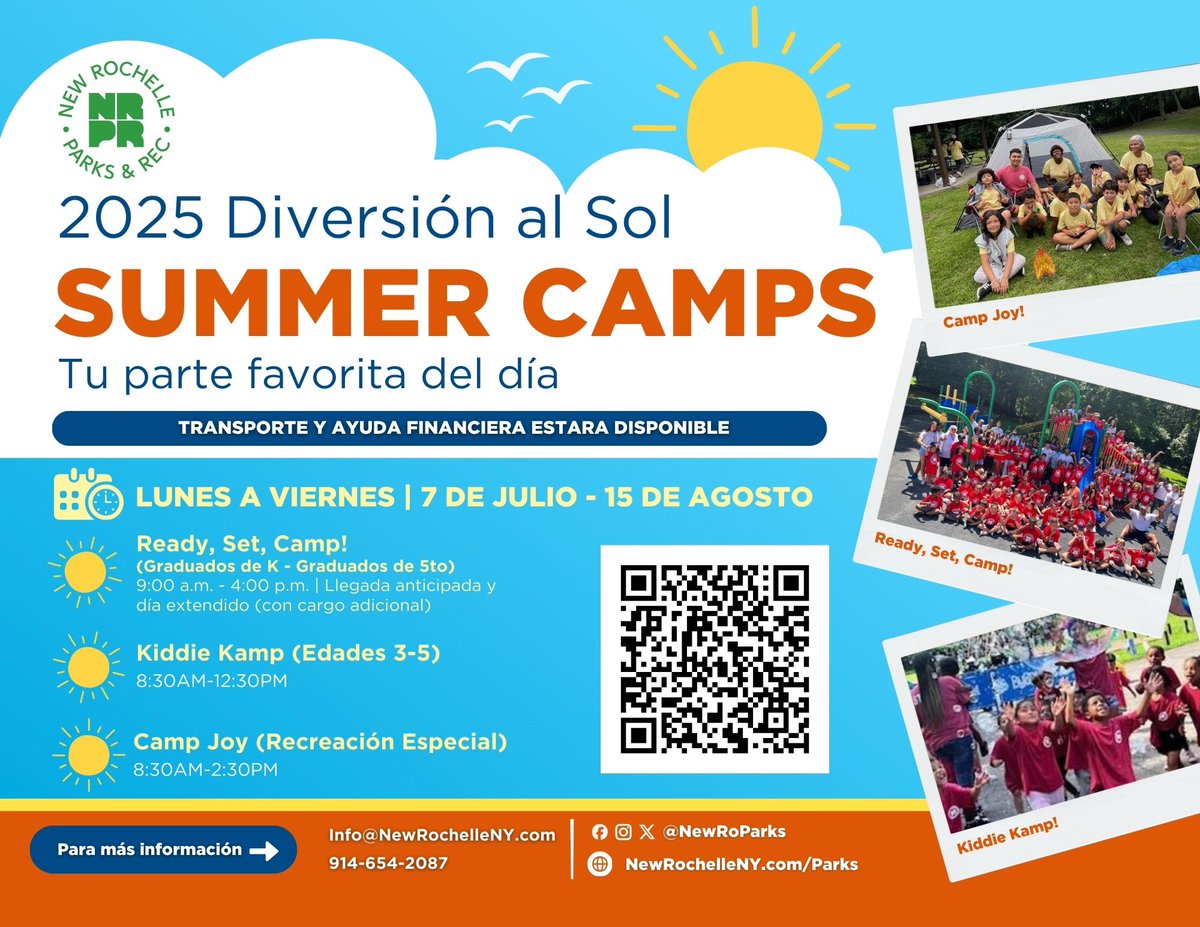 NewRoParks's tweet photo. “We are beyond excited for the upcoming 2025 Summer Day Camp Season,” said Parks &amp; Recreation Commissioner Vin Parise.  “Our Citywide summer programming features a dynamic and talented staff, along with a robust camp curriculum and diverse offerings for children of all ages. https://t.co/0ptPVGfje7