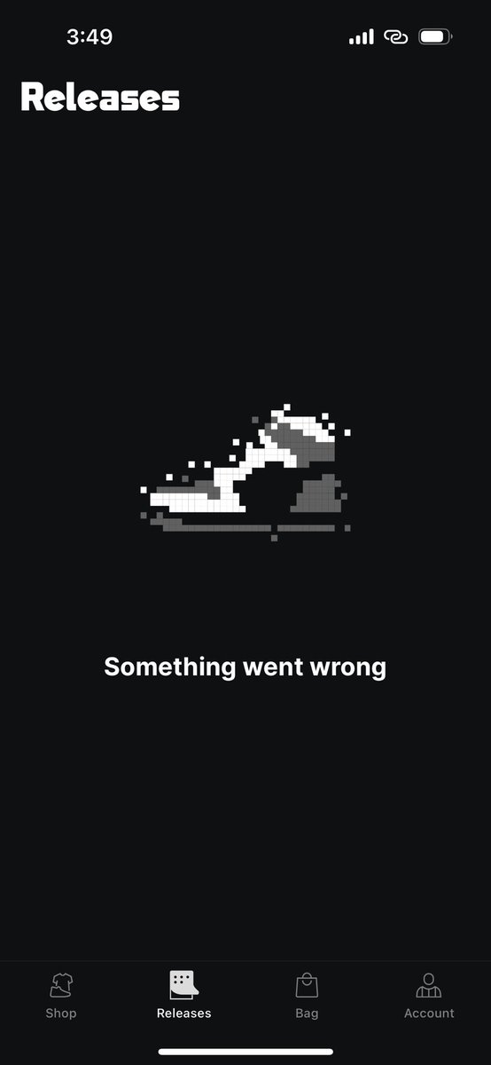 BigTwig01's tweet photo. @footlocker Get app updated so we can secure our kicks https://t.co/l3b71mYwVE