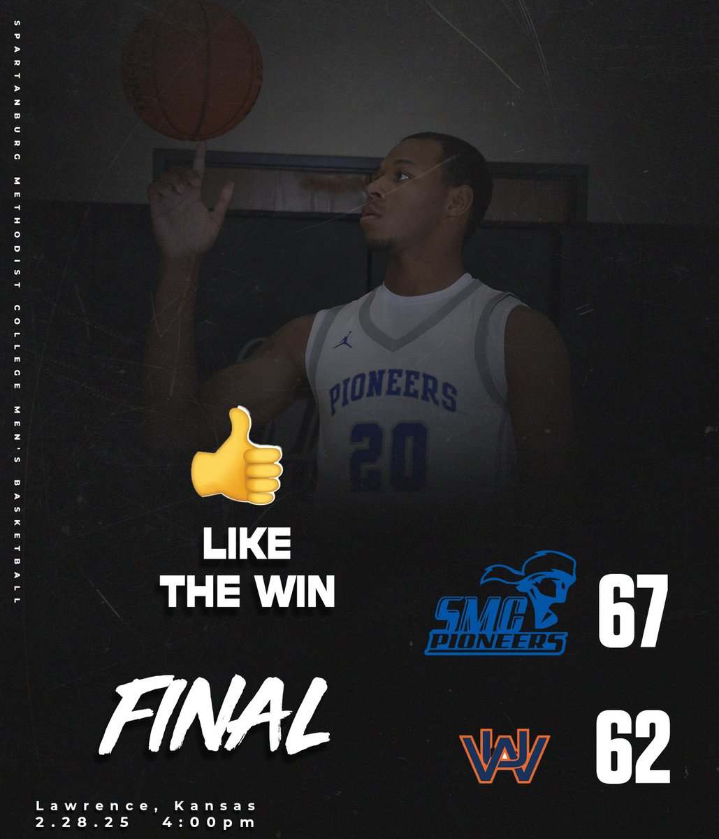 SMC PIONEERS (@gosmcpioneers) on Twitter photo Men's Basketball • <a href="/GOSMCBASKETBALL/">Spartanburg Methodist College - Men’s Basketball</a> picks up a 67-62 win over Washington Adventist to advance to the semis at the CAC Men's Basketball Tournament in Lawrence, Kansas. Tavarez Lacey records a double double - 24 points and 16 rebounds - in the win for SMC. #RollNeers #NAIAHoops Men's Basketball • <a href="/GOSMCBASKETBALL/">Spartanburg Methodist College - Men’s Basketball</a> picks up a 67-62 win over Washington Adventist to advance to the semis at the CAC Men's Basketball Tournament in Lawrence, Kansas. Tavarez Lacey records a double double - 24 points and 16 rebounds - in the win for SMC. #RollNeers #NAIAHoops